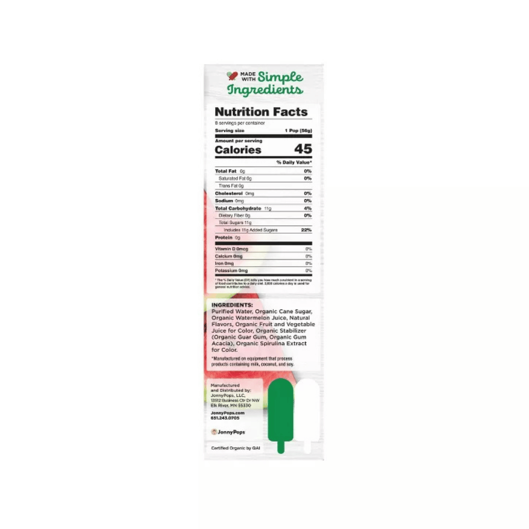 Jonnypops - Watermelon Water Pops, 14.8 oz