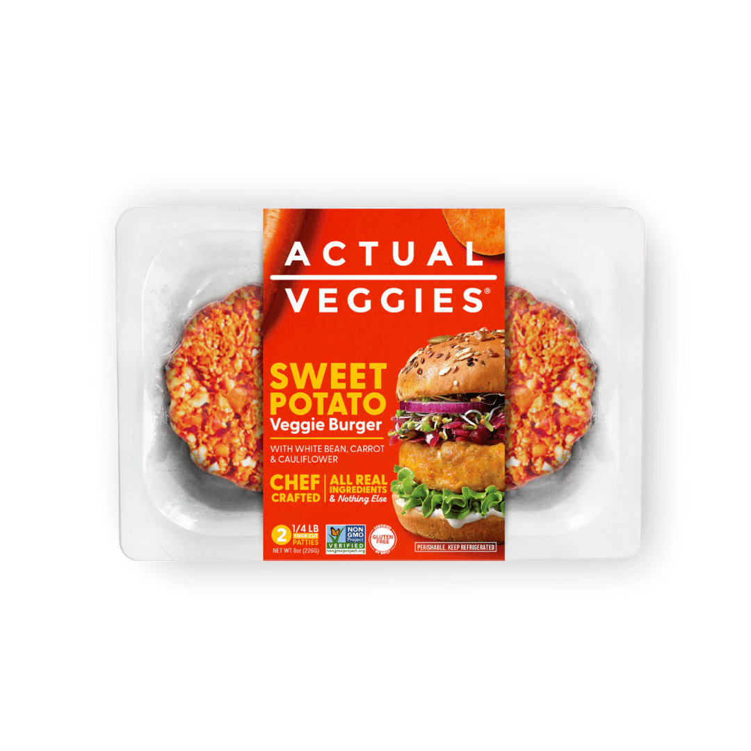 Actual Veggies - Sweet Potato Veggie Burger, 3 oz