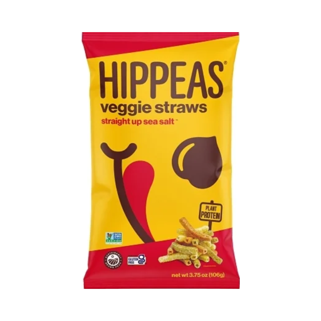 Hippeas - Straight Up Sea Salt,Veggie Straws, 106g