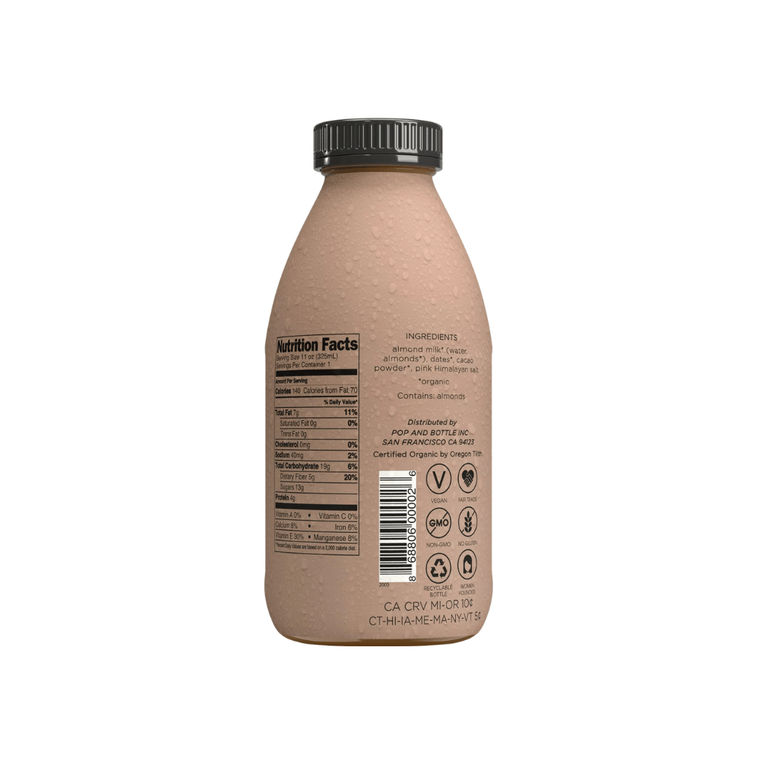 Pop & Bottle - Cacao Almond Milk Latte, 11oz