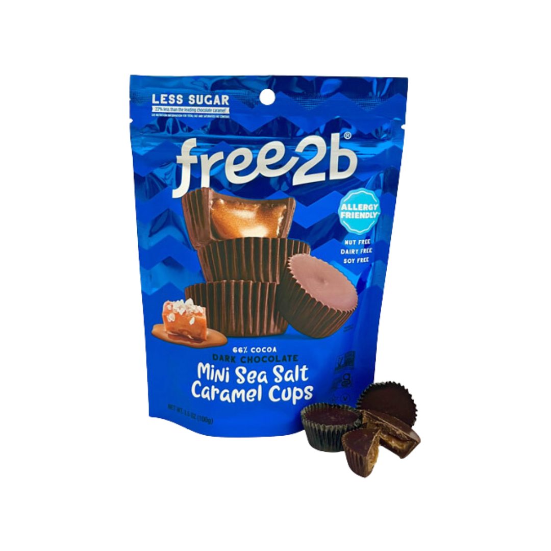 Free2b - Dark Choc Sslt Caramel Minis, 3.5 oz