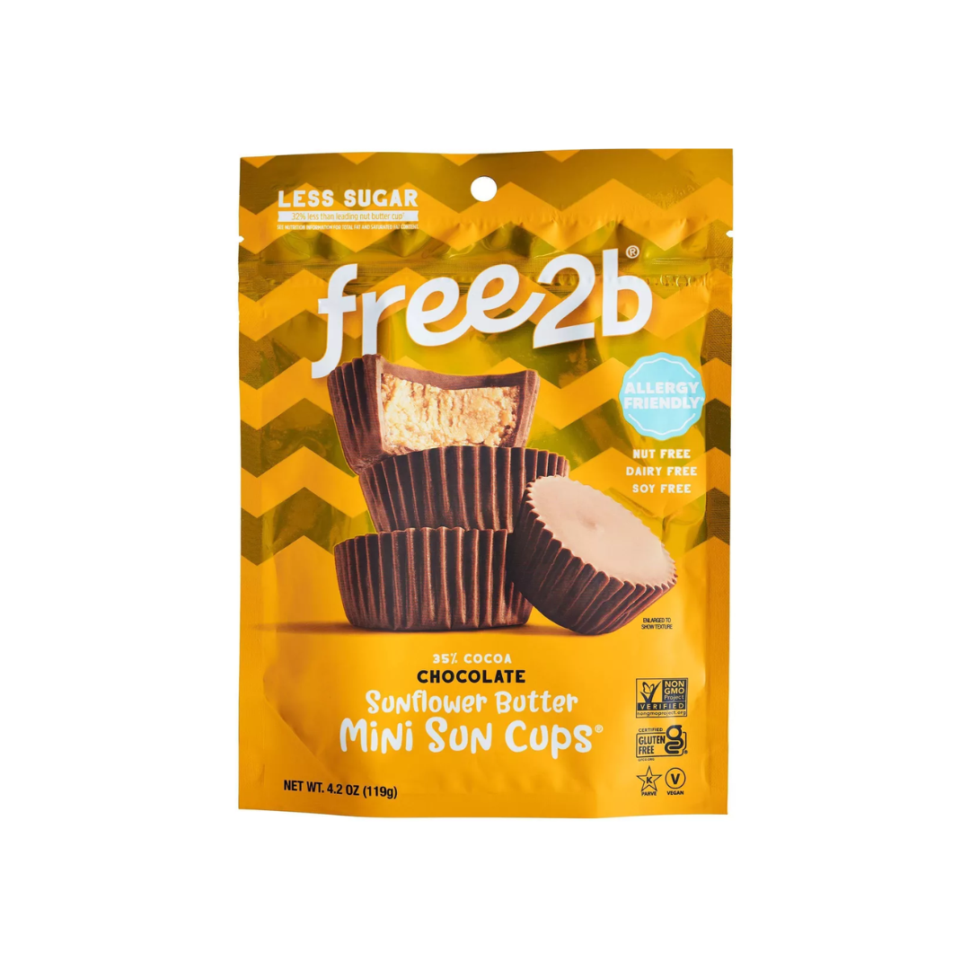 Free2b - Sun Cups Minis Rice Chocolate, 4.2 oz