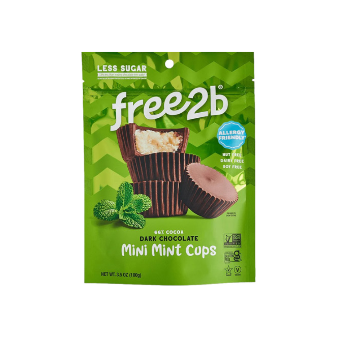 Free2b - Dark Choc Mint Mini Cups, 3.5 oz