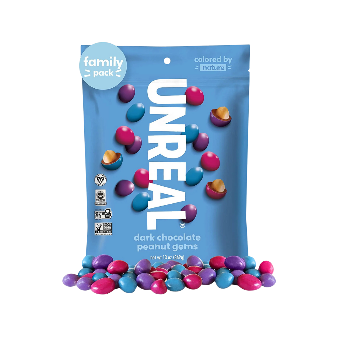 Unreal - Dark Chocolate Peanut Gems (Family Pack), 369g