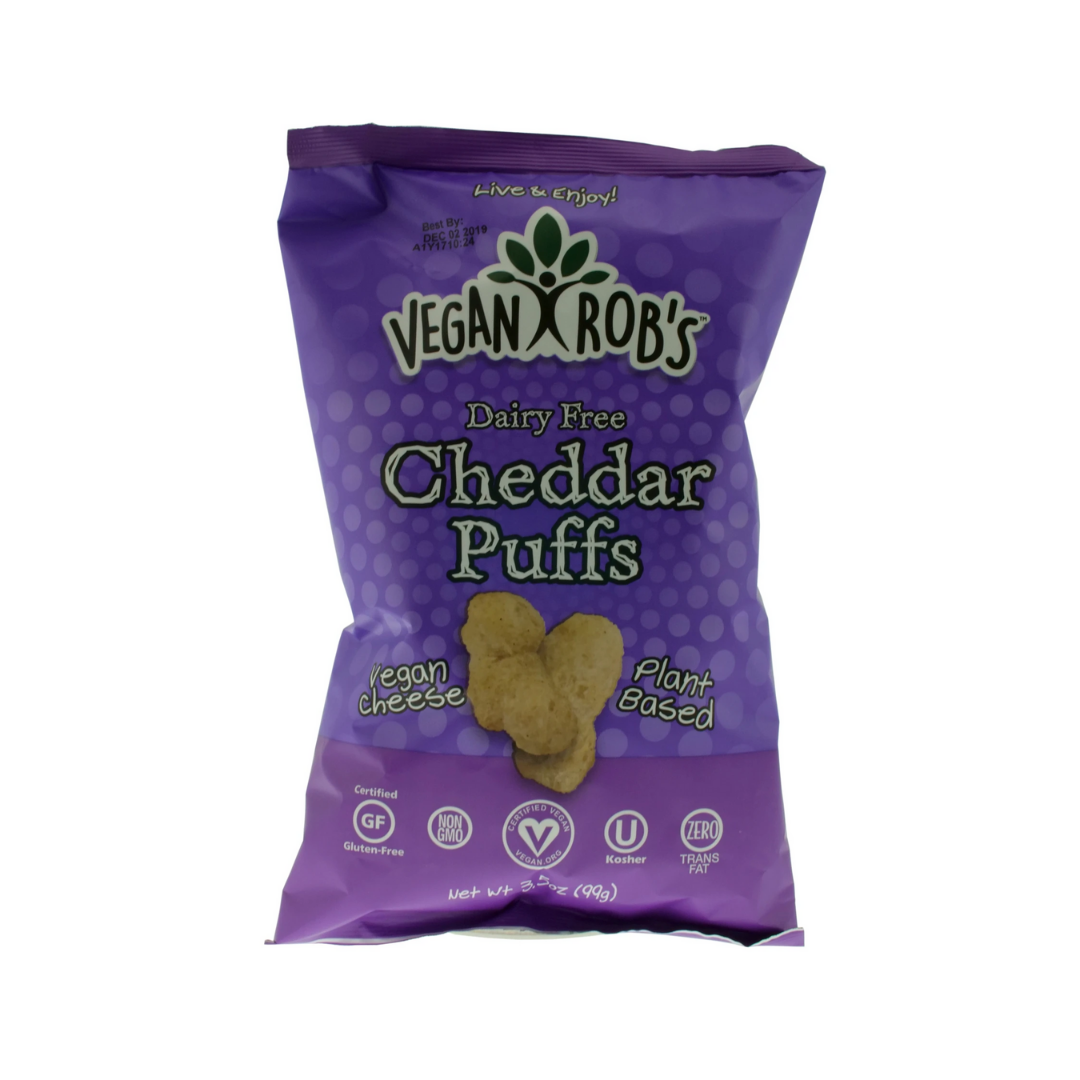 [Reduced to Clear] Vegan Rob's - Vegan Cheddar Puffs, 99g - Everyday Vegan Grocer