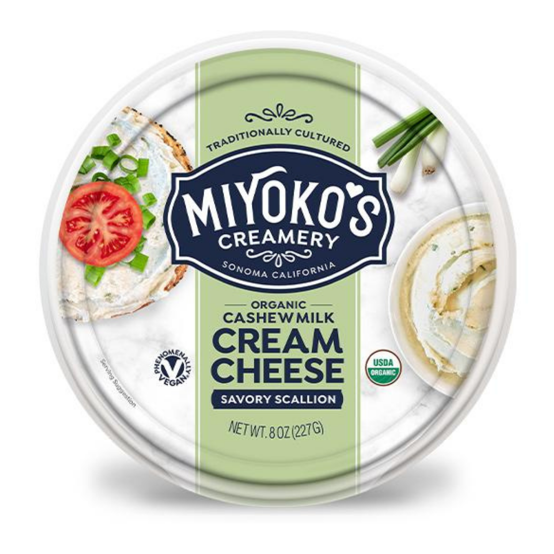 Miyoko's Creamery - Savory Scallion Cream Cheese, 227g - Everyday Vegan Grocer